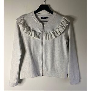 Kidpik Full Zip Ruffle Sweatshirt Jacket Size XL(14)